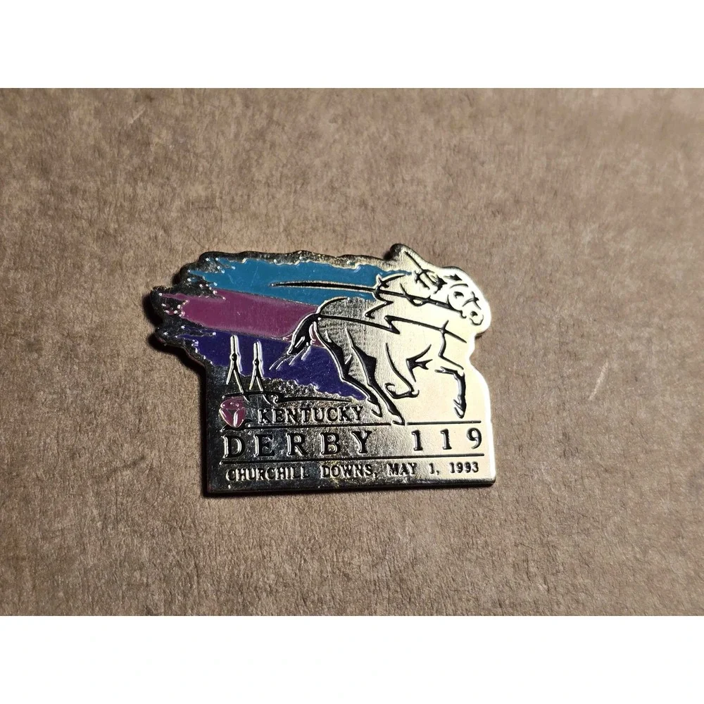 119th Kentucky Derby 1993 Churchill Downs Equestrian Lapel Vest Hat Pin G18